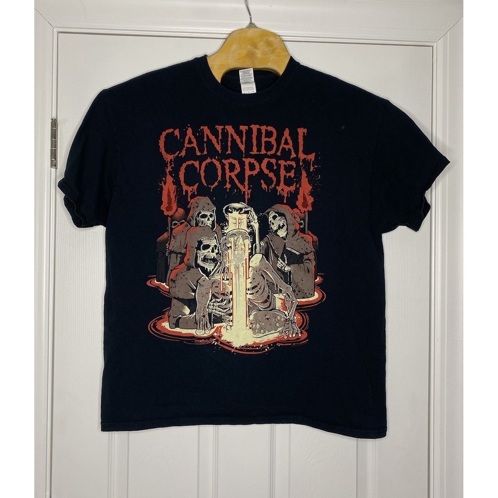2014 Cannibal Corpse Acid Double Sided Band‎ T-Shirt Black XL